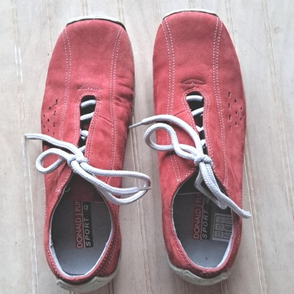 Donald J Pliner Sport-I-Que Suede Leather Oxfords Lace-Up Sneaker Square Toe